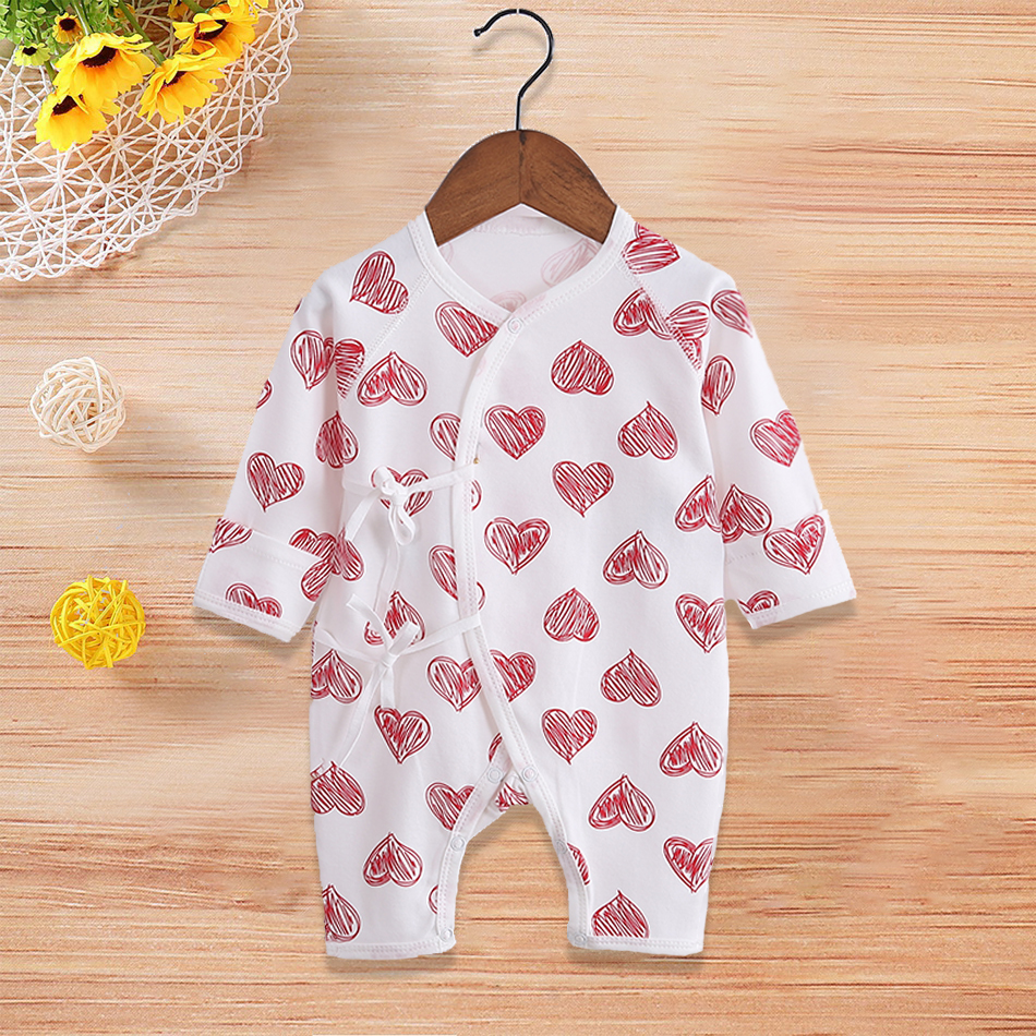 

Baby Girls Love Print Long-sleeve Jumpsuit