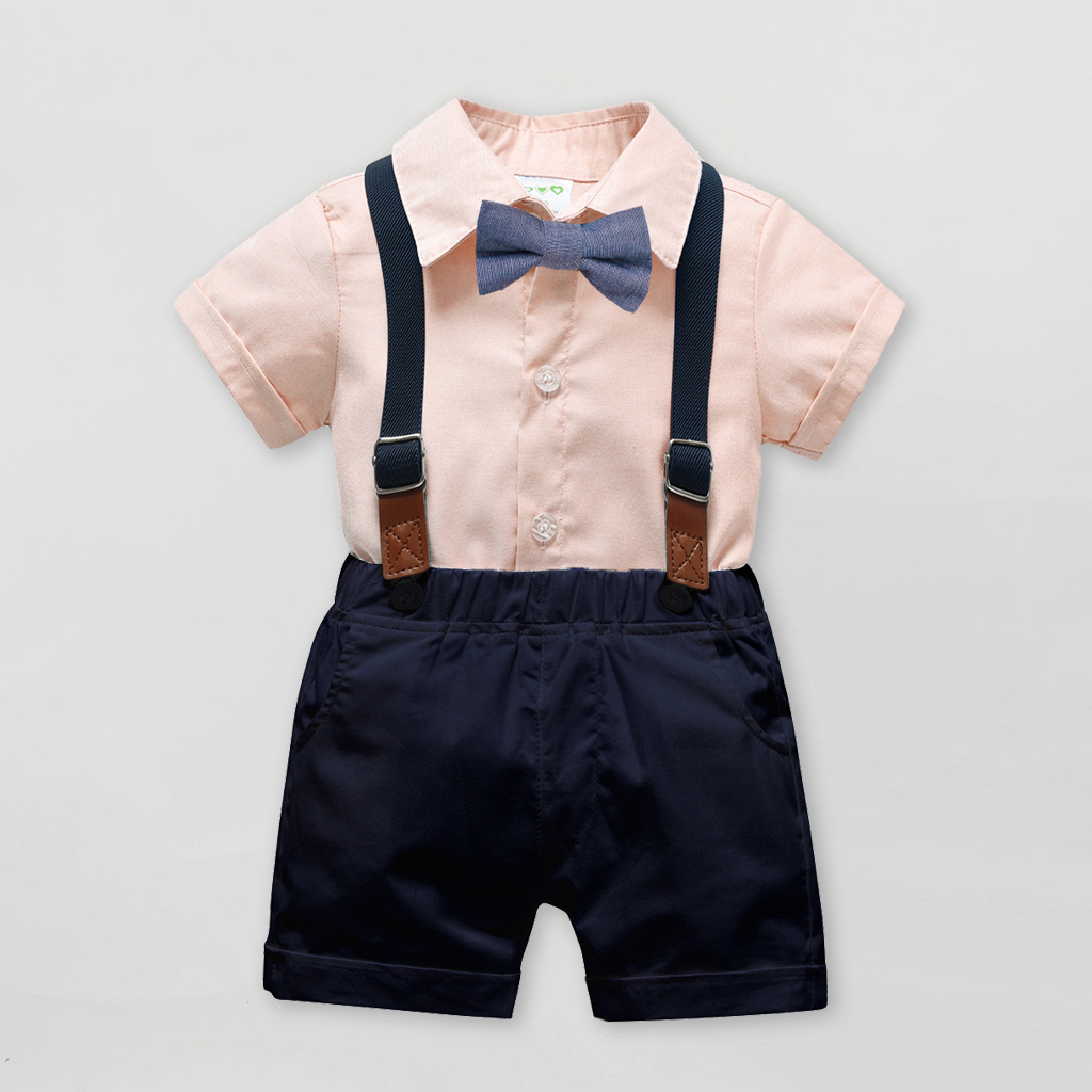

Solid Blouse and Denim Shorts Tie Set