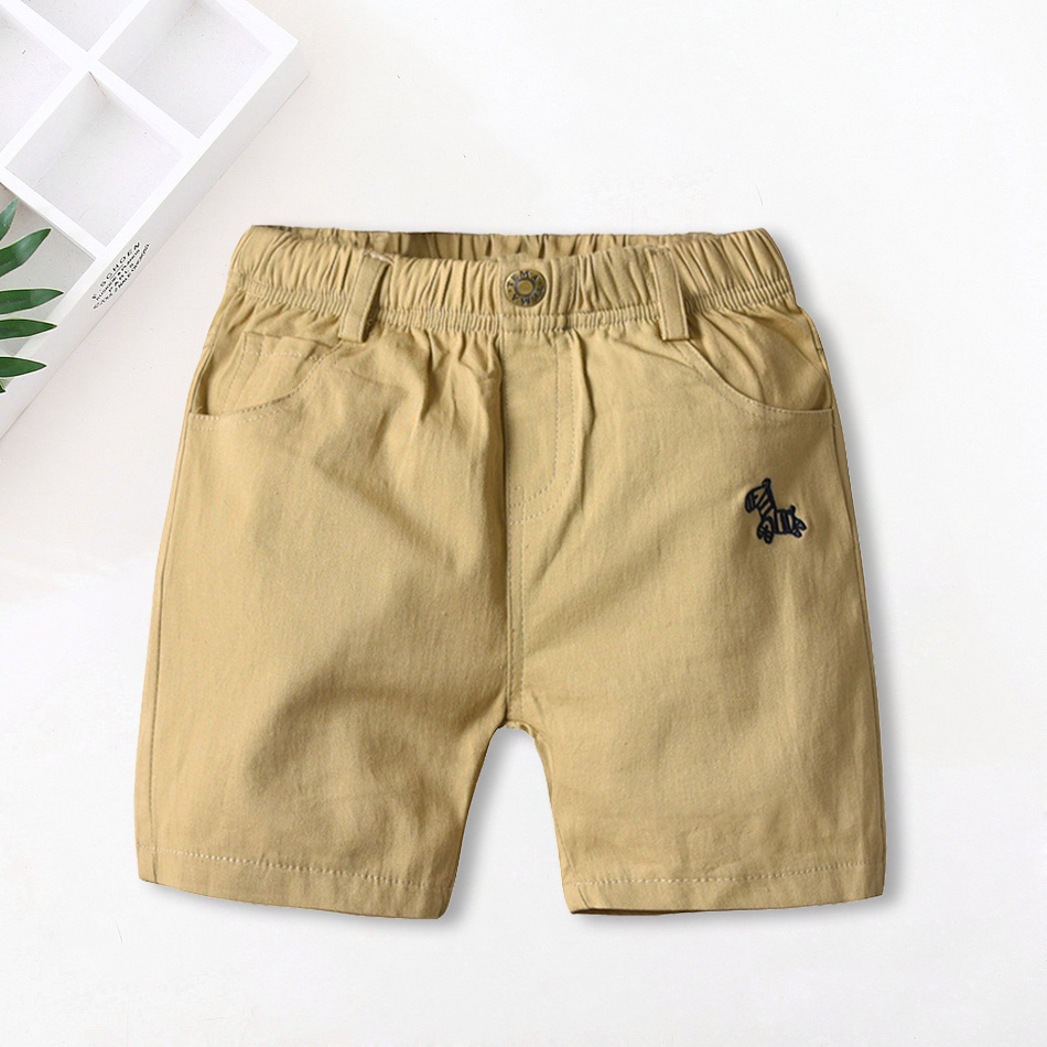 

Baby / Toddler Solid Horse Embroidered Casual Shorts