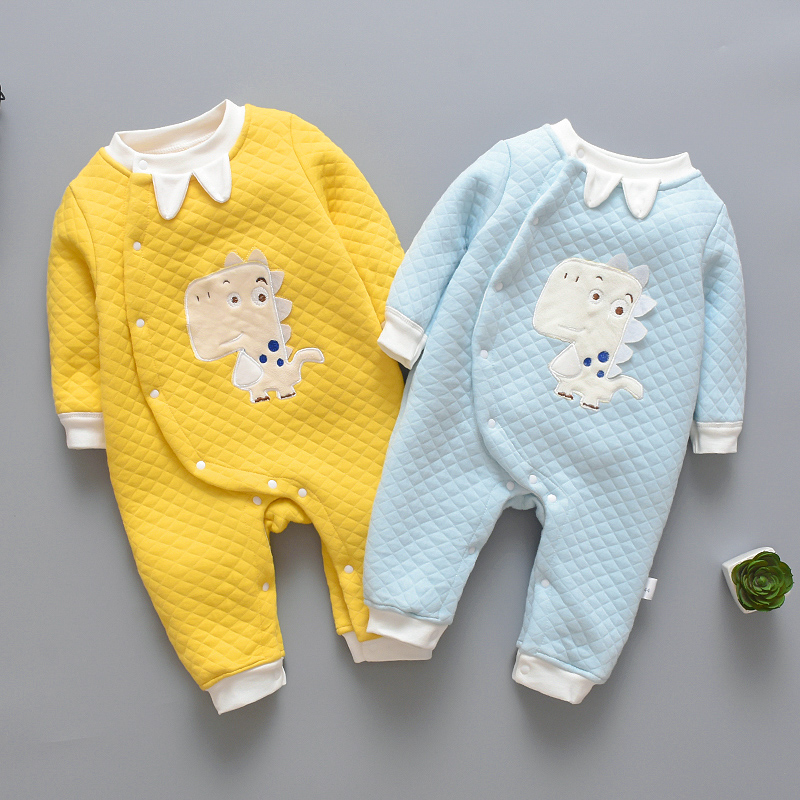 

Baby Cute Dinosaur Print Long-sleeve Jumpsuit