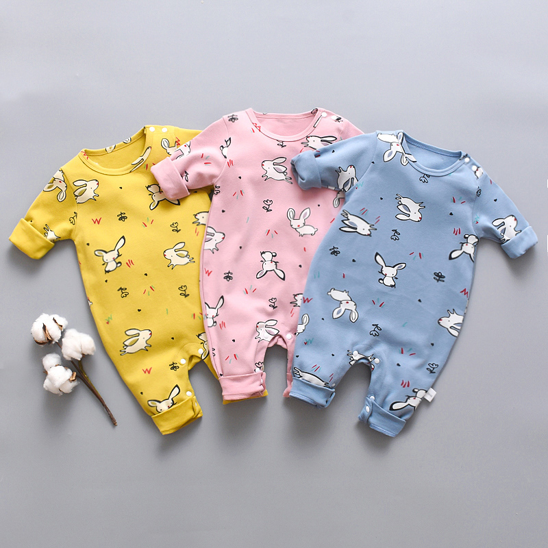 

Baby Boy / Girl Cute Rabbit Allover Long-sleeve Jumpsuit