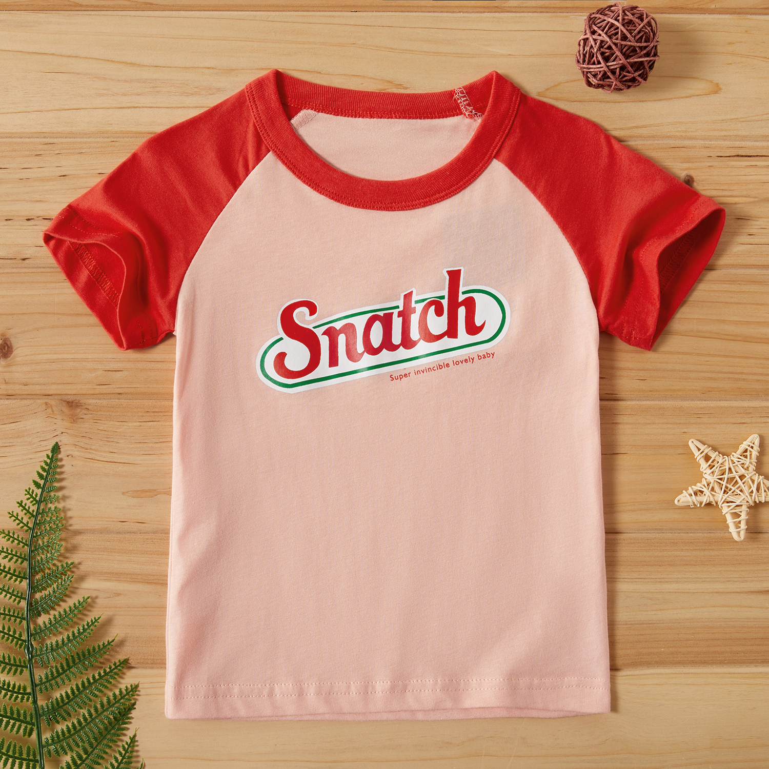 

Baby / Toddler Girl Letter Print Colorblock Tee