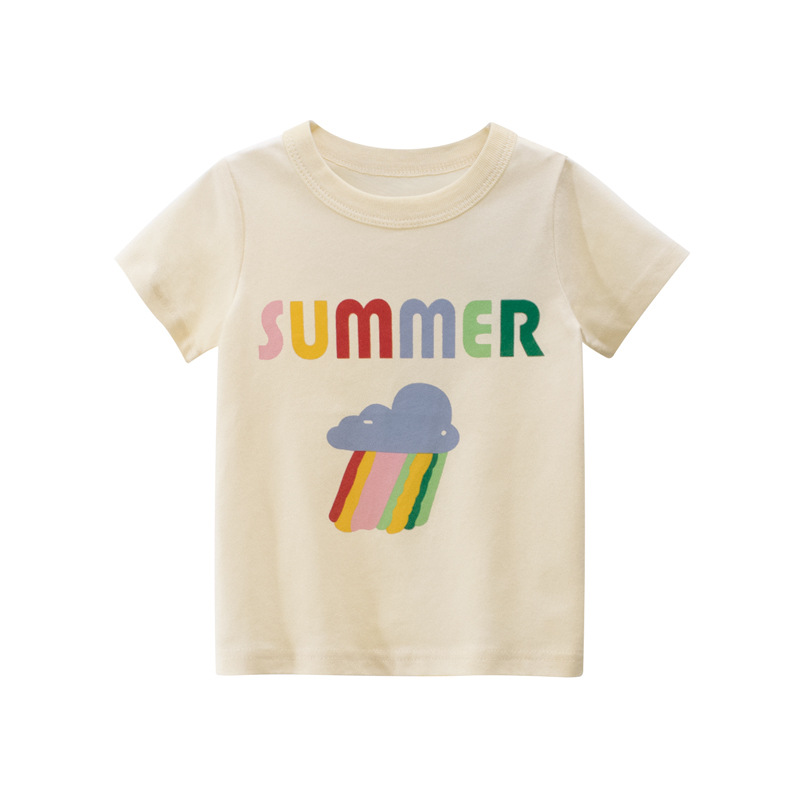 

Baby / Toddler Girl Letter Print Colorful Tee