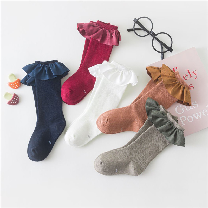 

Baby / Toddler / Kid Ruffle Trim Solid Color Socks