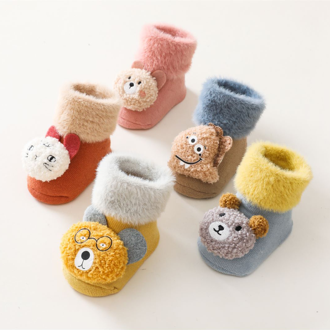 

Baby / Toddler Cute Cartoon Animal Three-dimensional Fleece-lining Socks