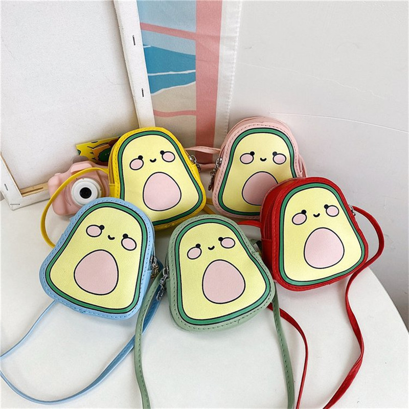 

Kids Cartoon Fruit Avocado Shoulder Bag Messenger Bag Coin Purse