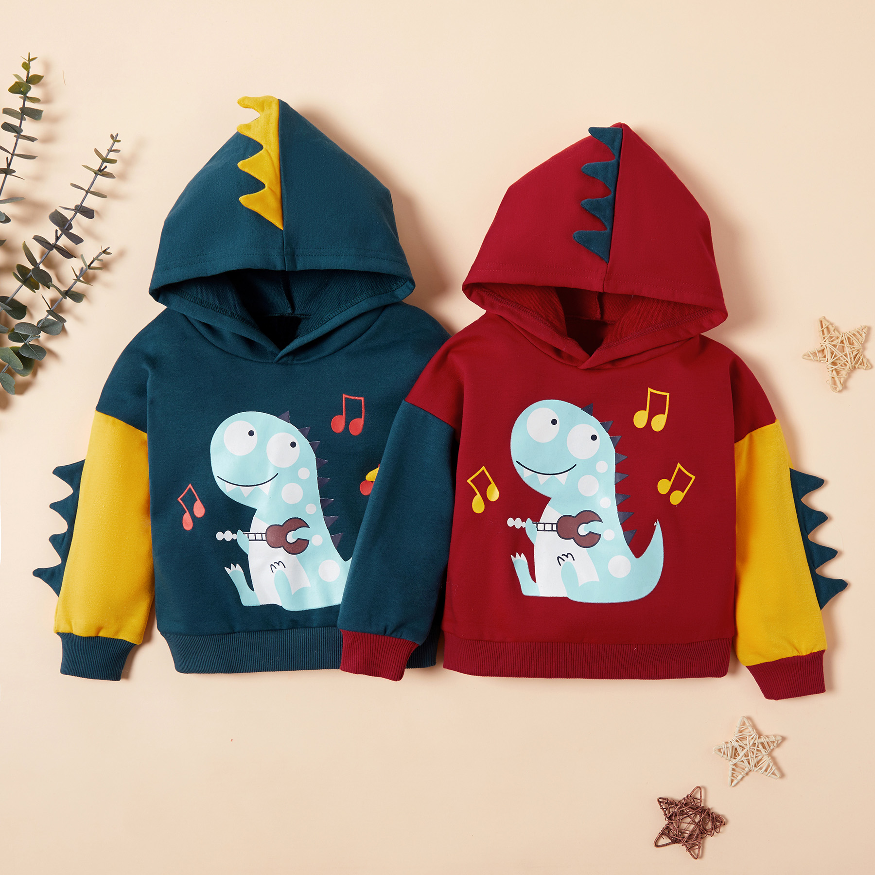 

Toddler Boy/Girl Funny Dinosaur Print Spike Design Hoodie Sweatshirt