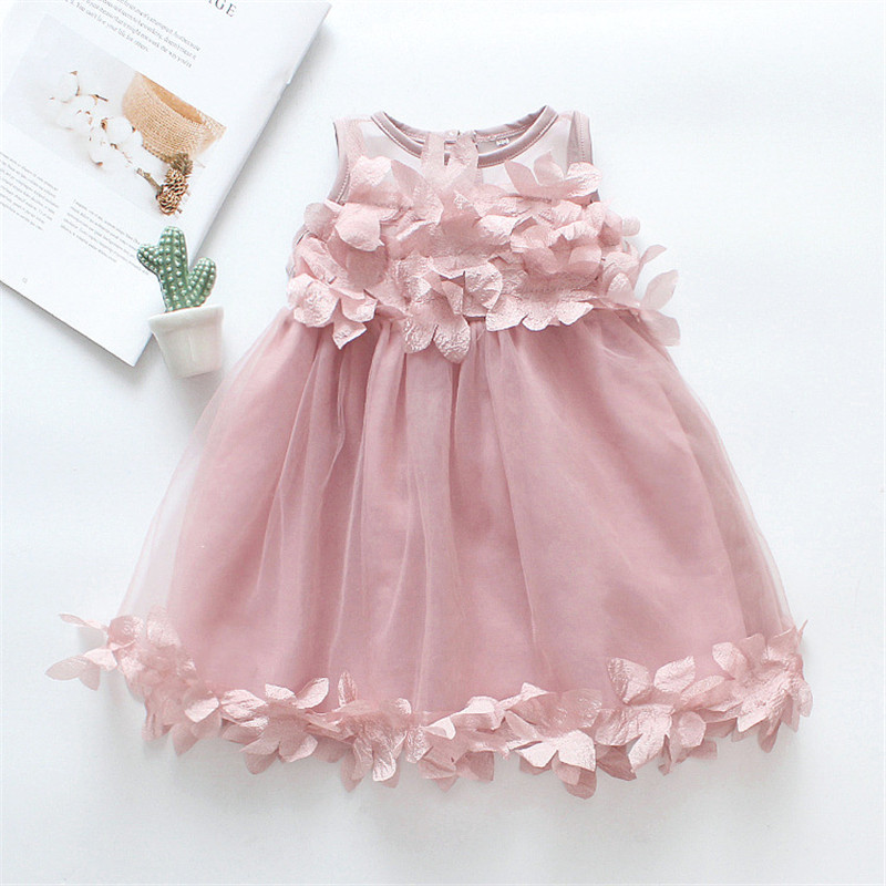 

Toddler Girls 3D Floral Mesh Dress