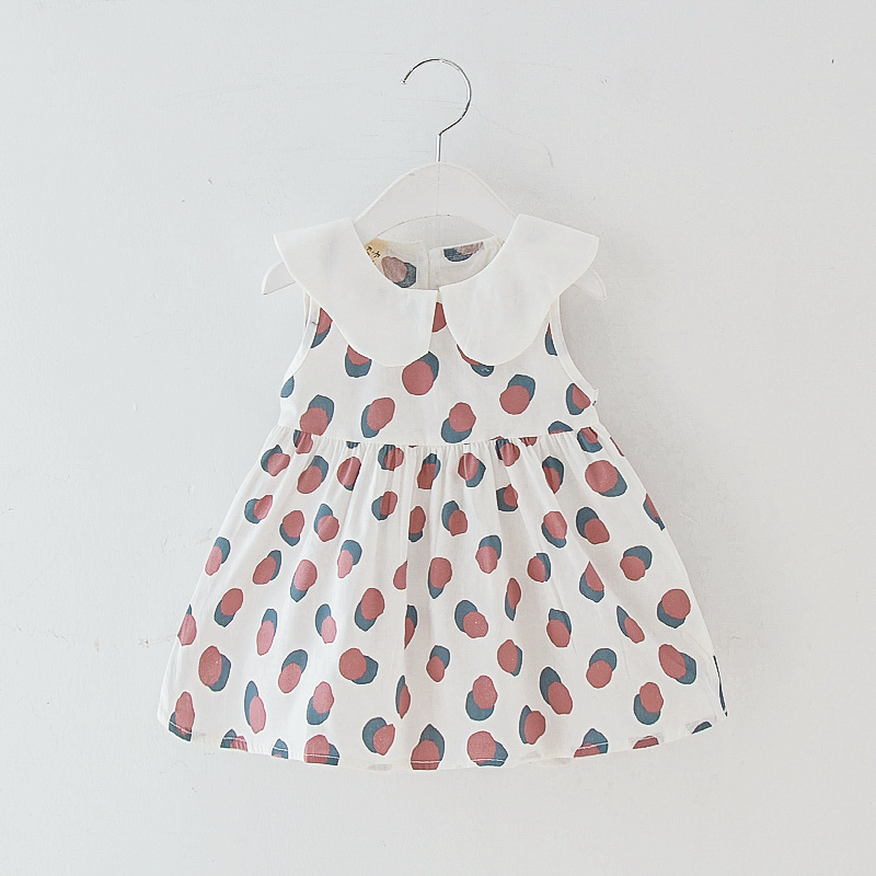 

Allover Print Doll Collar Sleeveless Dress