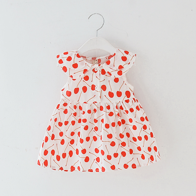 

Baby / Toddler Doll Collar Cherry Dress