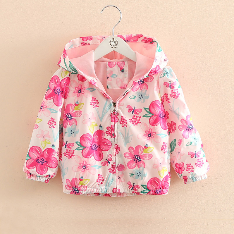 

Baby / Toddler Pretty Floral Allover Long-sleeve Hooded Coat