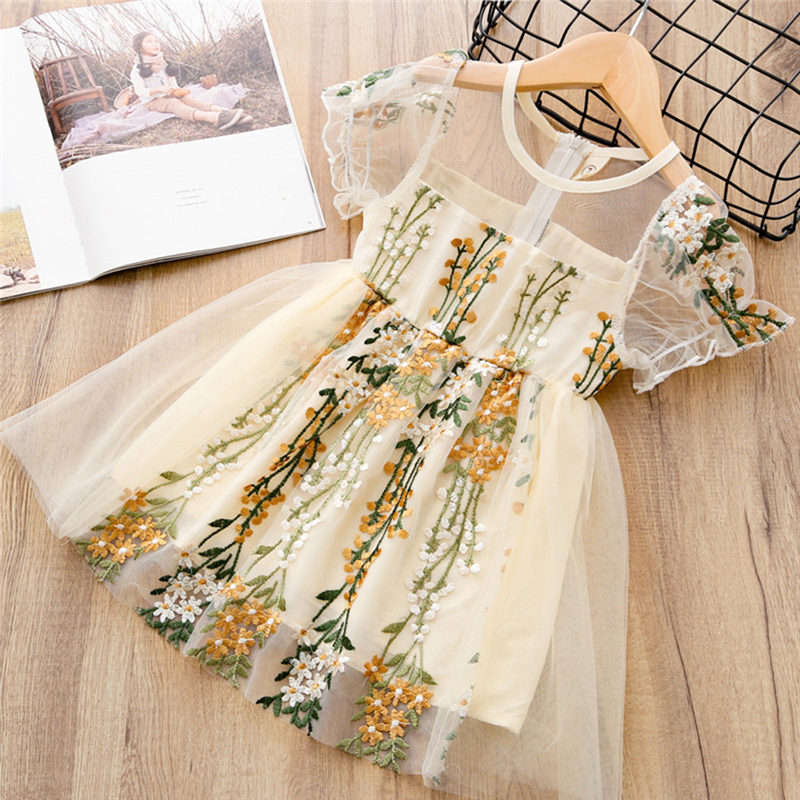 

Baby / Toddler Girl Pretty Floral Decor Tulle Dress