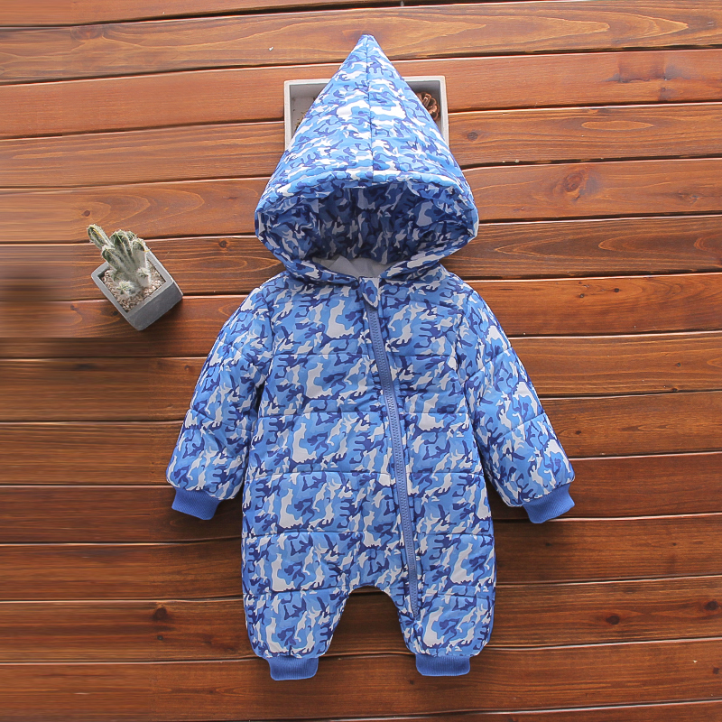 

Baby Warm Camouflage Hooded Jumpsuit
