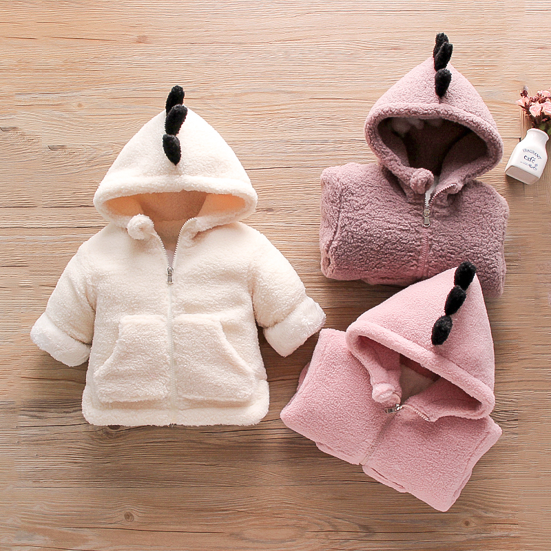 

Baby Girl casual Coat & Jacket Warm Winter Hooded Cotton Fashion Long Sleeve Infant Clothing Outfits