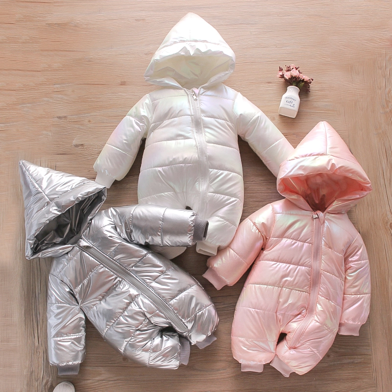 

Solid Windproof Hooded Long-sleeve Baby Jumpsuit