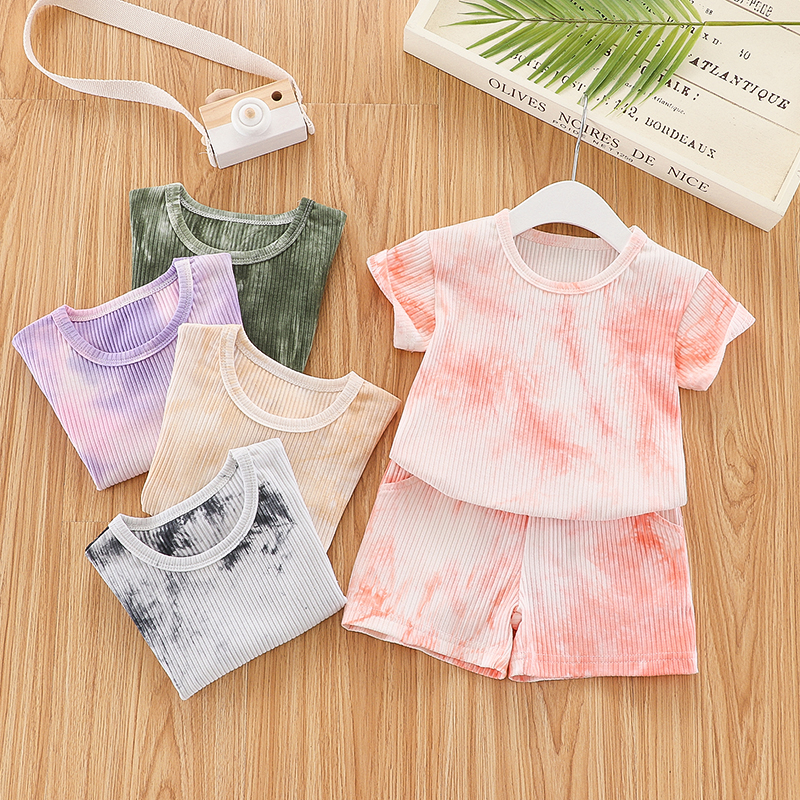 

2-piece Baby / Toddler Tie-dye Tee and Shorts Set