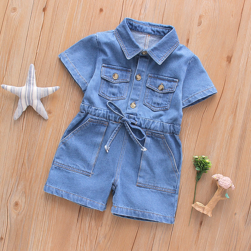 

Toddler Fashionable Denim Jumpsuit
