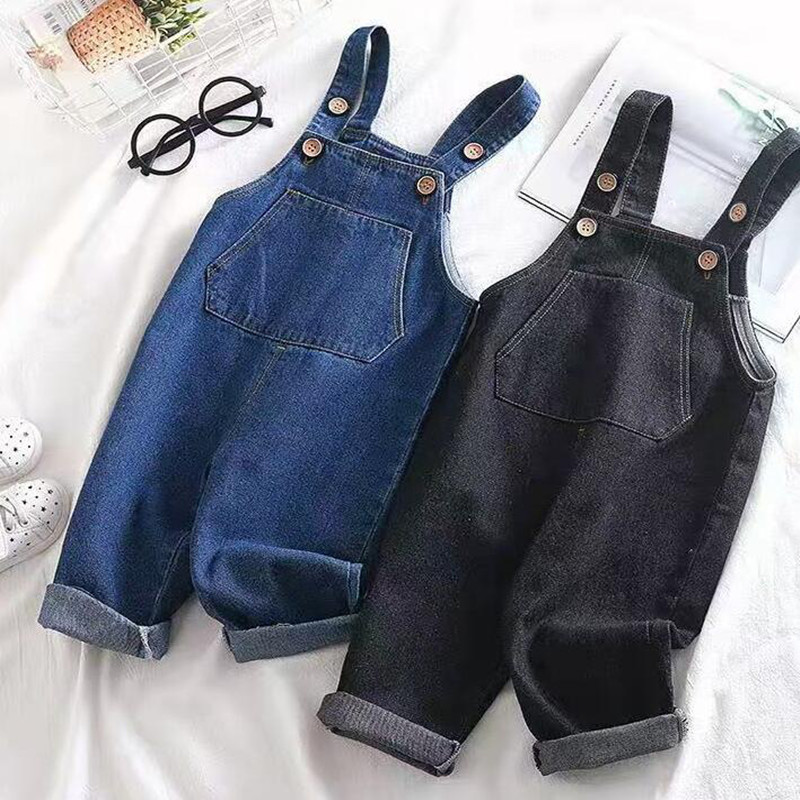 

Baby/Toddler Solid Denim Overalls