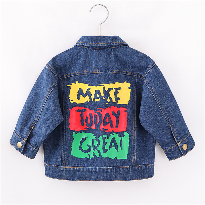 

Baby / Toddler Trendy Letter Denim Coats & Jackets