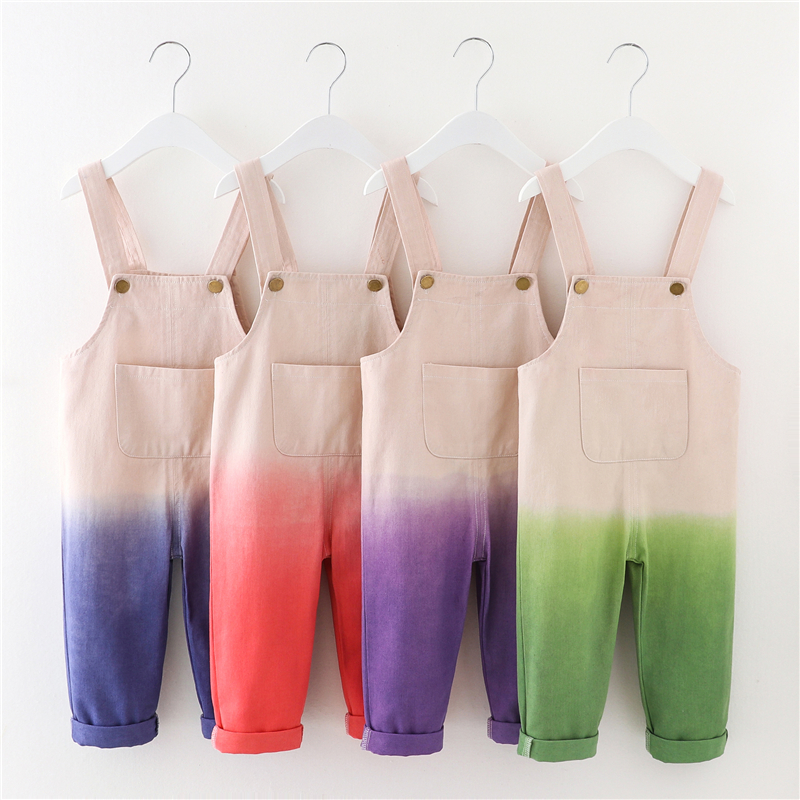

Toddler Stylish Tie Dyed Colorful Overalls