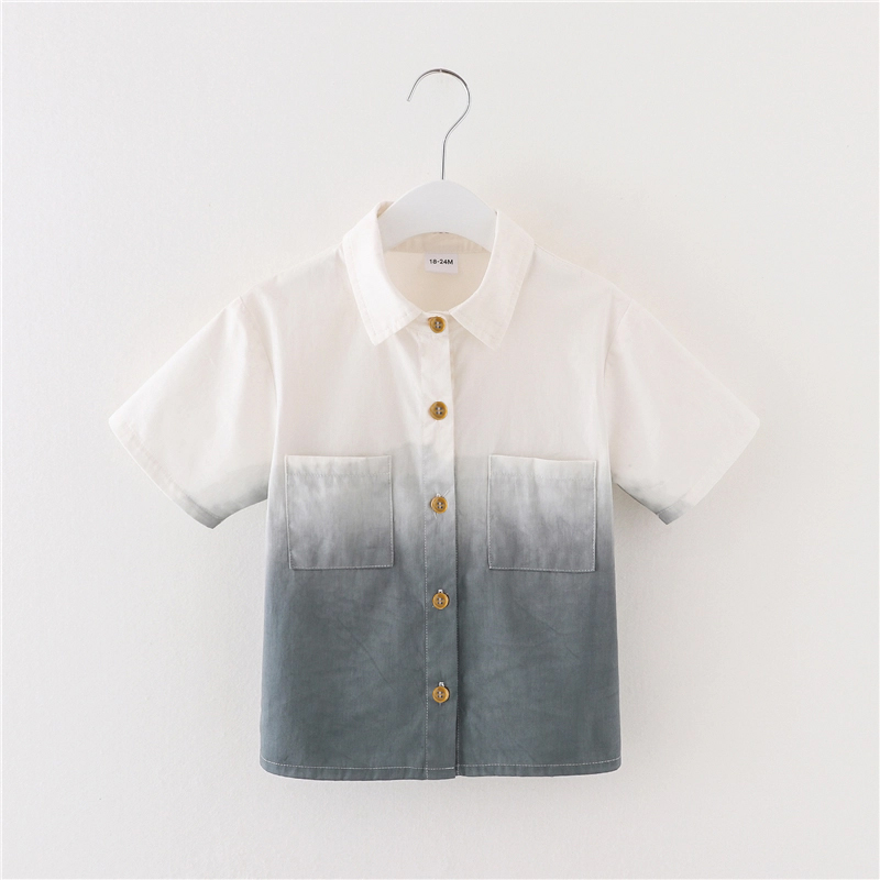 

Toddler Boy Chic Tie Dyed Grey Shirt