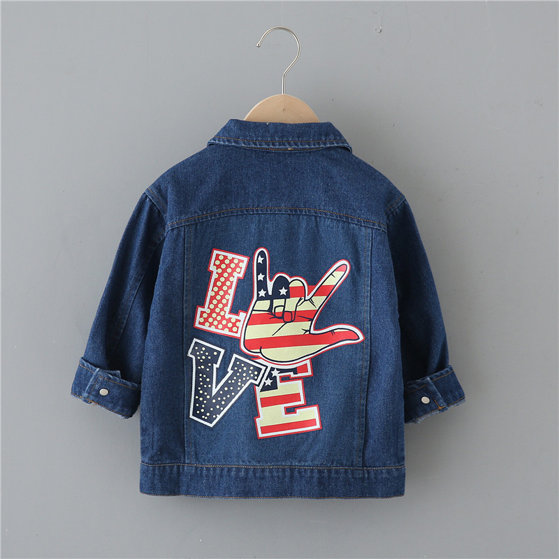 

Toddler Independence Day Print Denim Jacket
