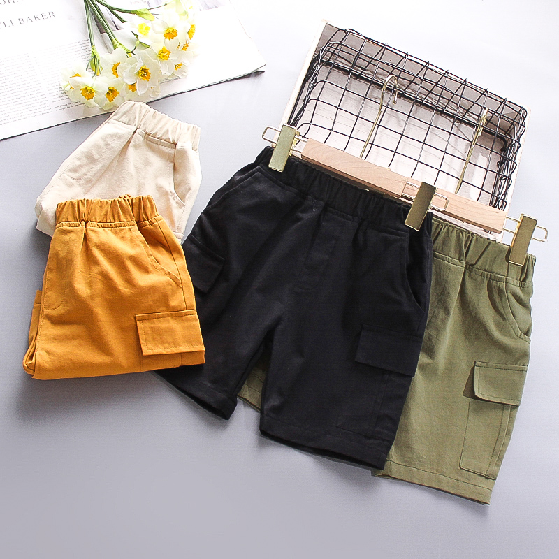 

Toddler Boy Casual Solid Shorts with Pocket