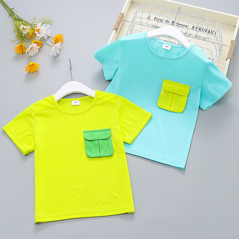 

Toddler Boy Fluorescent Color Summer Casual Tee