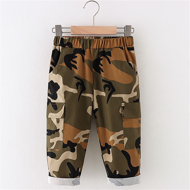 

Toddler Boy 100% Cotton Camouflage Print Casual Pants Cargo Pants with Pocket