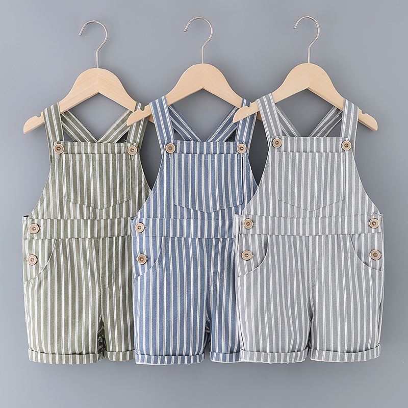 

Toddler Chic Striped Overalls