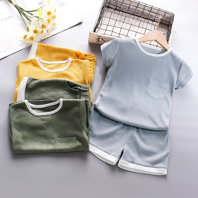 

2-piece Toddler Girl Waffle Tee and Shorts Casual Set