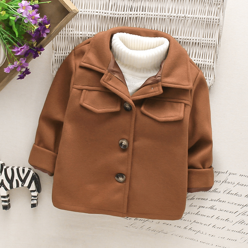 

Toddler Boy/Girl Lapel Collar Button Design Shirt Jacket