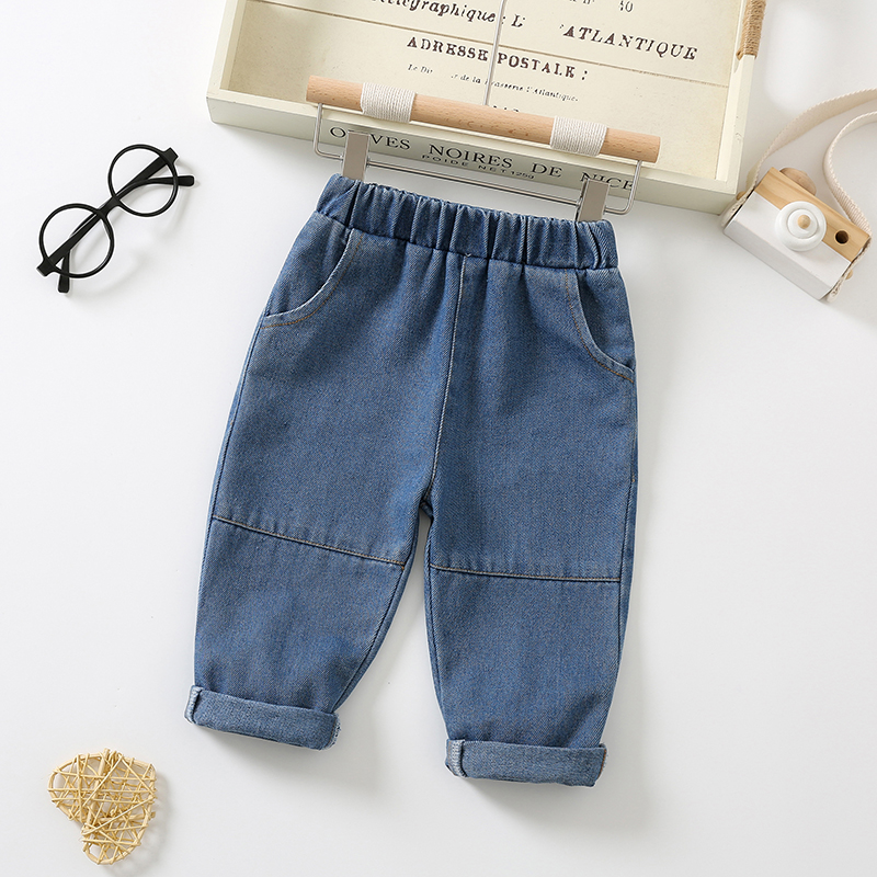 

Baby Boy/Girl 95% Cotton Denim Elasticized Waist Pants Jeans