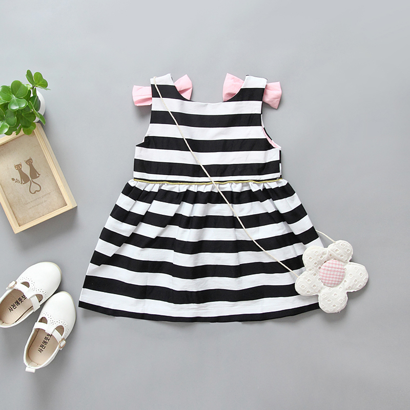 

Baby/Toddler Girl's Stripe Bow Dress ( no bag )