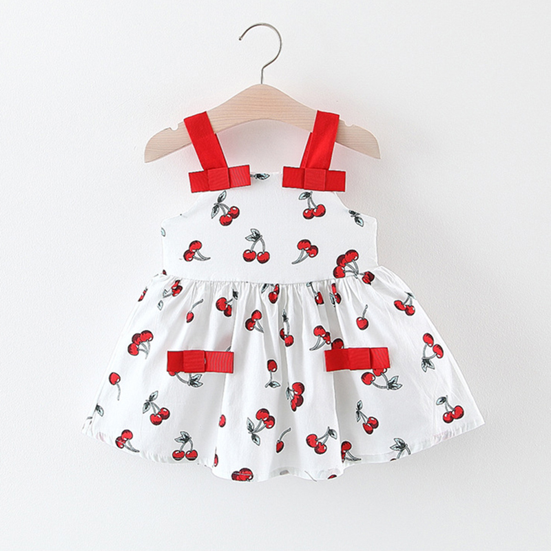 

Baby/ Toddler Girl's Cherry Print Strap Dress