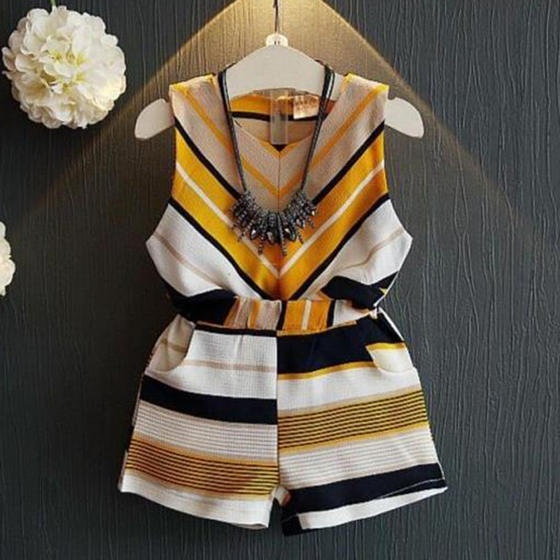

Baby / Toddler Girl Striped Camisole and Shorts Set