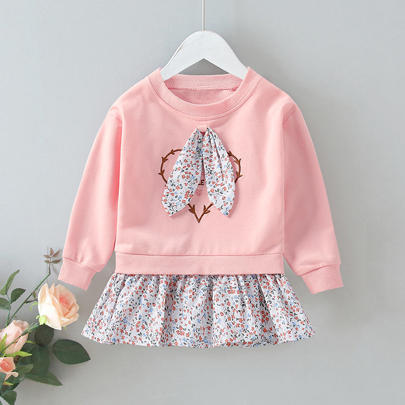 

Baby / Toddler Floral Bunny Ear Splice Pullover