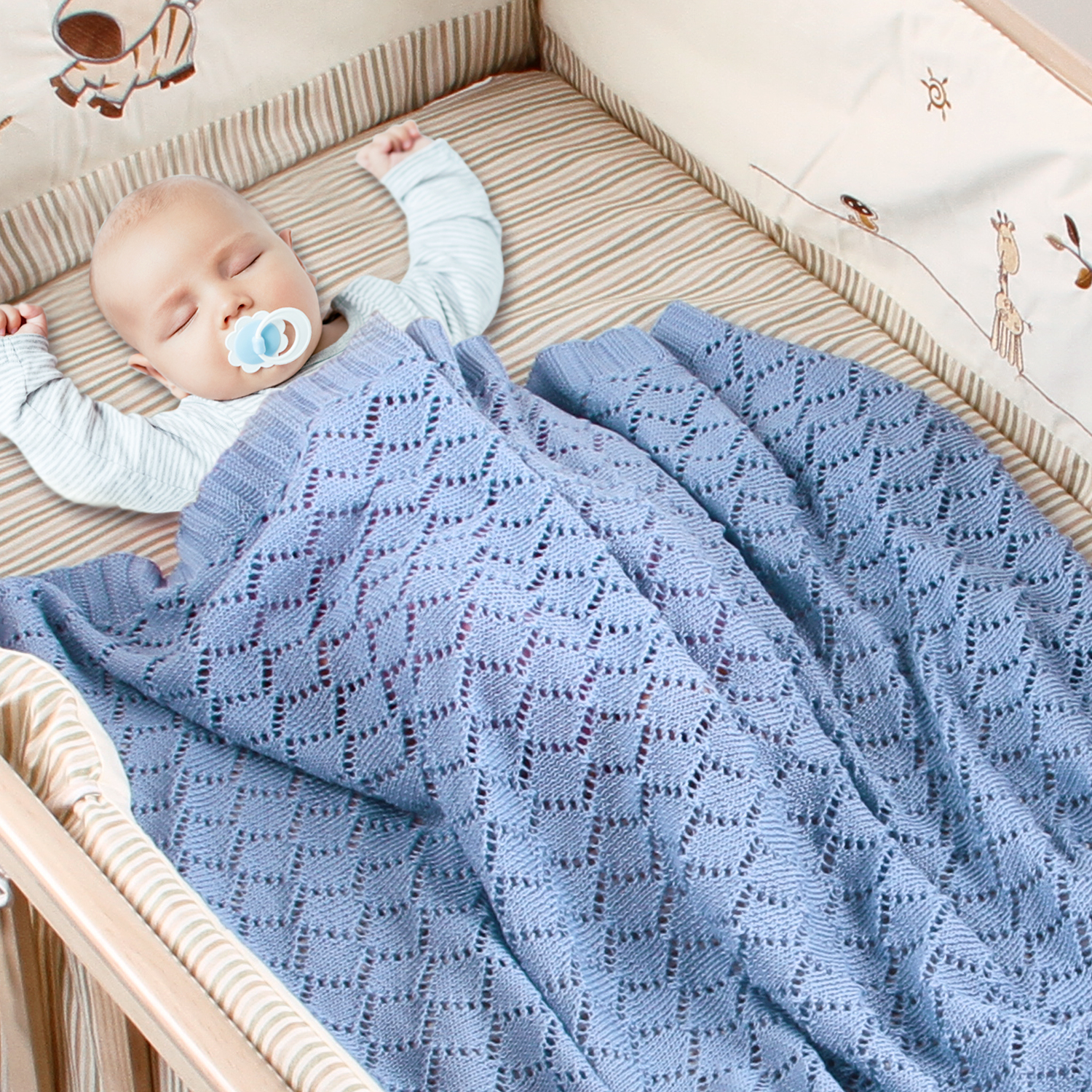 

Breathable Baby Knitted Blanket