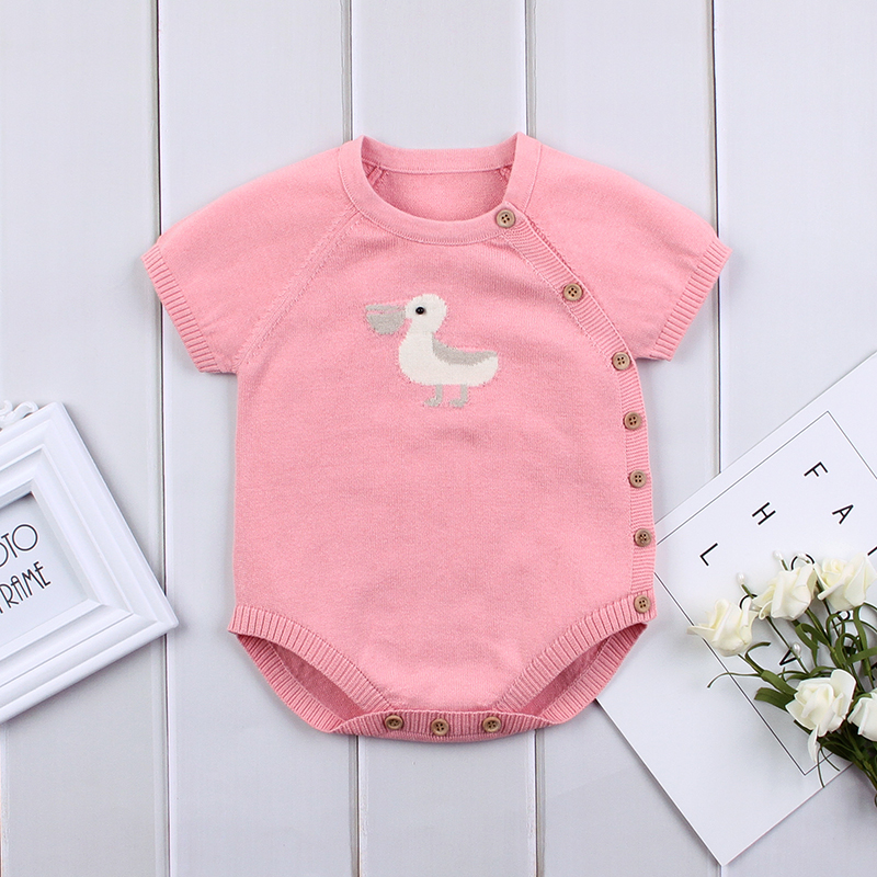 

Baby Cute Duck Print Short-sleeve Romper