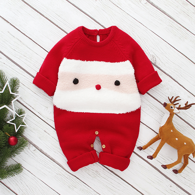 

Baby Velet Design Christmas Style Long-sleeve Jumpsuit