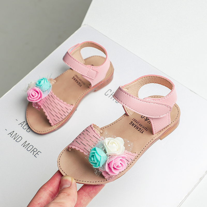 

Baby / Toddler Girl's Mesh Colorful Floral Decor Sandals
