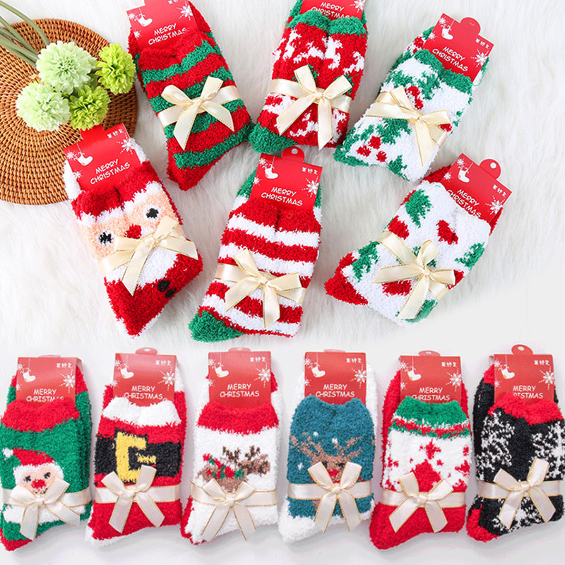 

Women Christmas Socks Christmas Jacquard Thick Socks Christmas Gifts