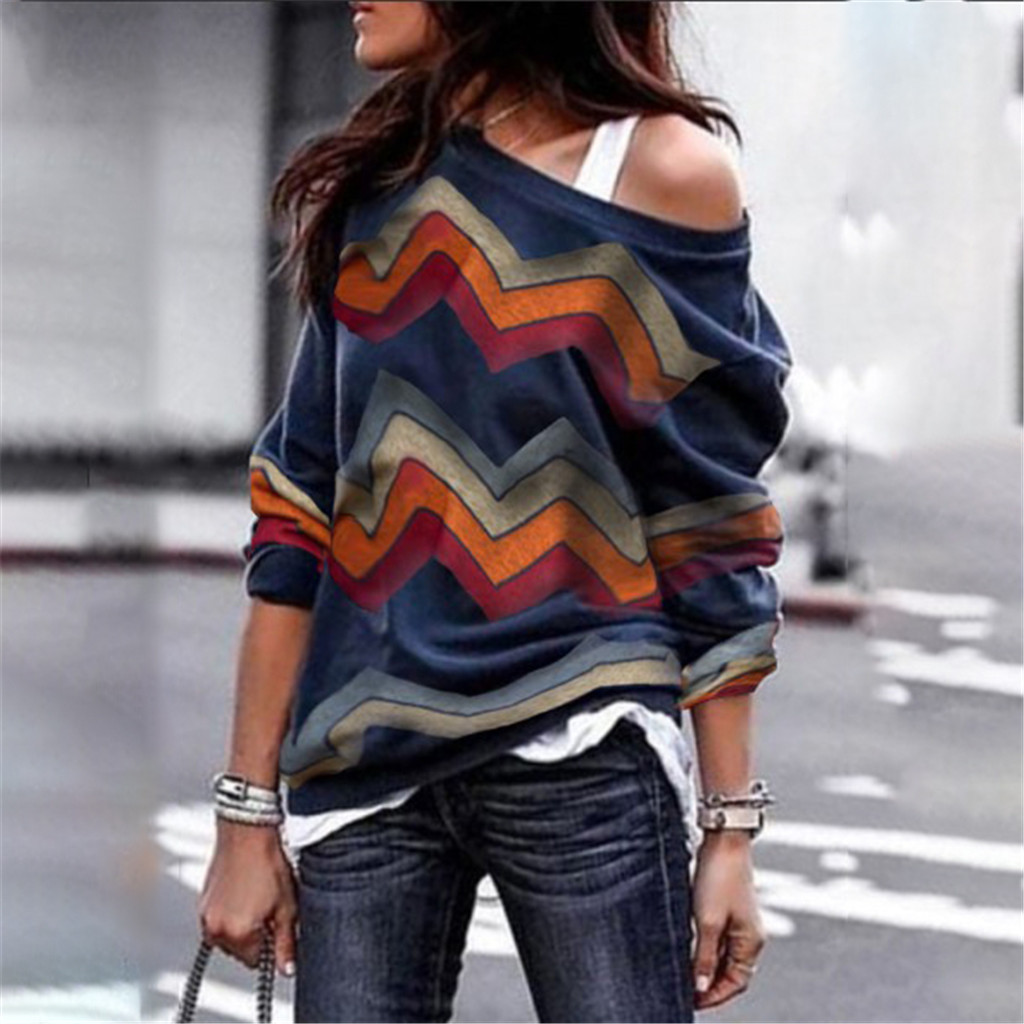 

Stylish Wavy Long-sleeve Top