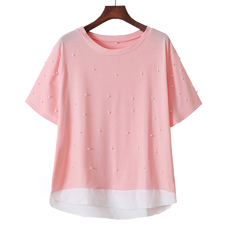 

Sweet Beaded Plus-size Short-sleeve Tee