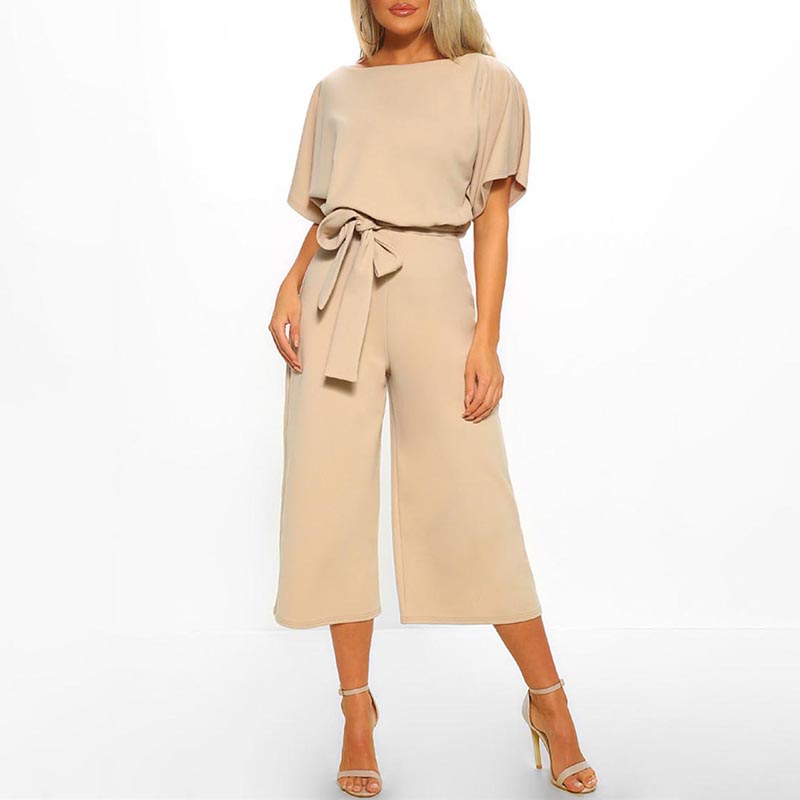 

Trendy Solid Tie-up Summer Jumpsuit