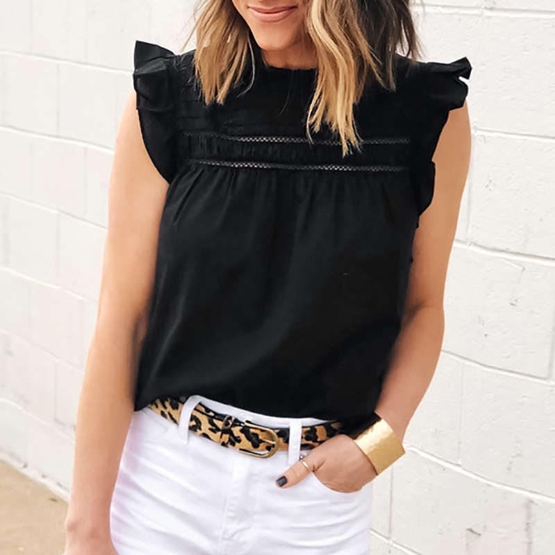 

Stylish Solid Zipper Decor Short-sleeve Top