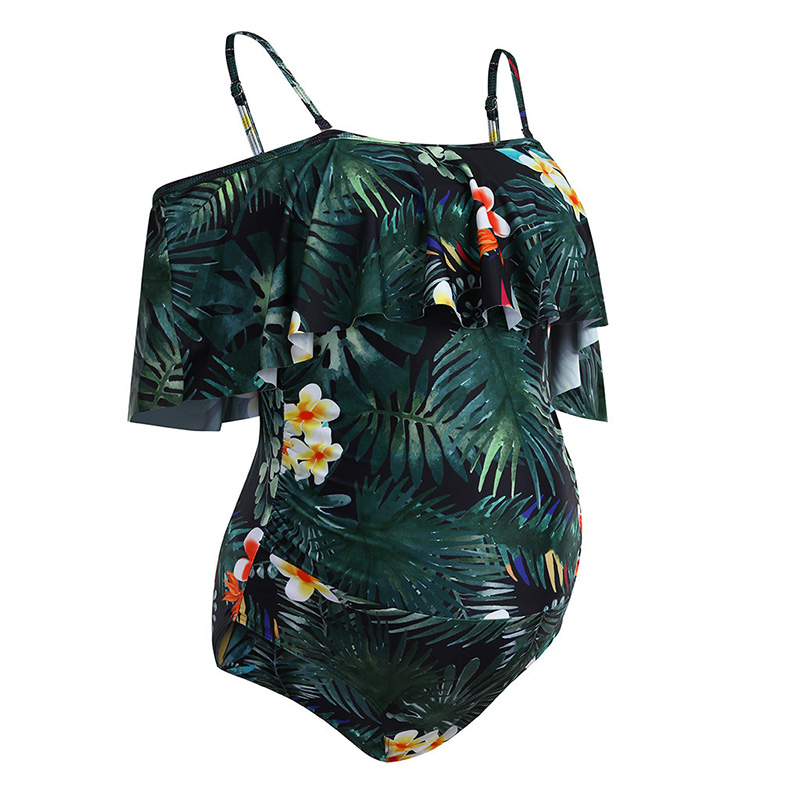 

Maternity 1pcs Floral full print one piece swimsuit