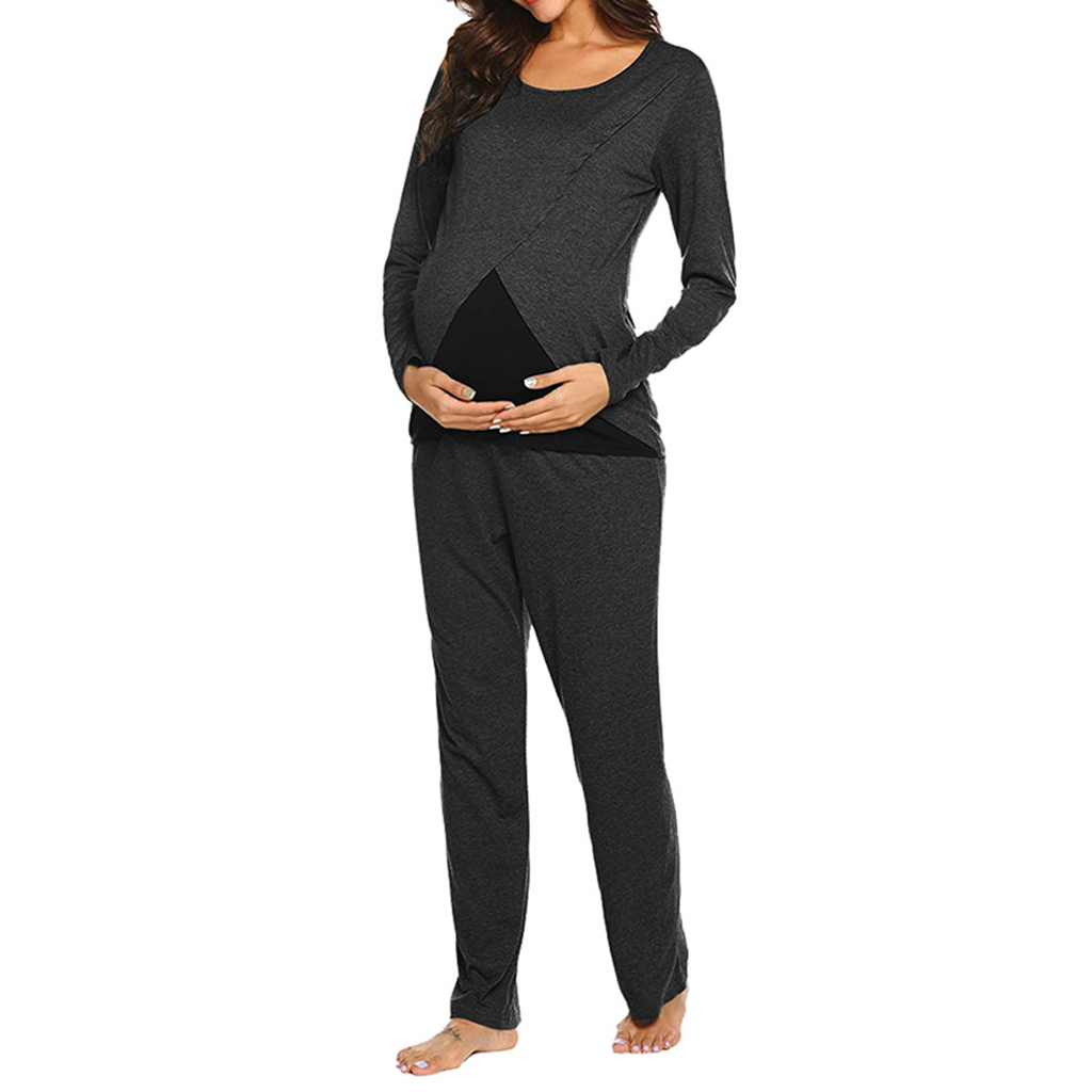 

Maternity Color Block Color block Long skirt suit