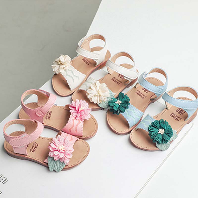 

Baby / Toddler Girl's Pretty Leaf Floral Decor Sandals