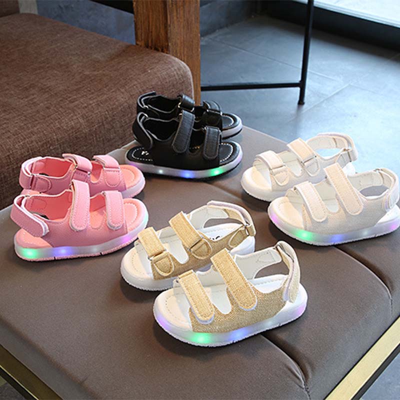 

Toddler Solid LED Sandals